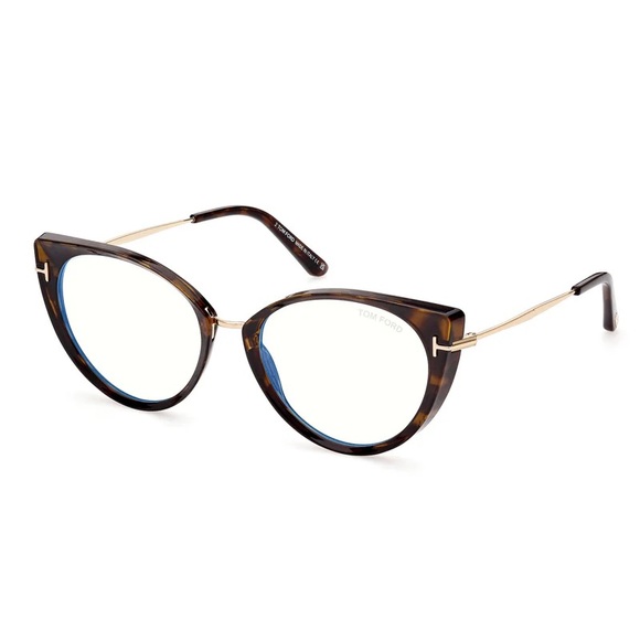 Tom Ford Sunglasses FT5815-B 052 Dark Havana/Clear Blue Light Block 54mm - Picture 1 of 1